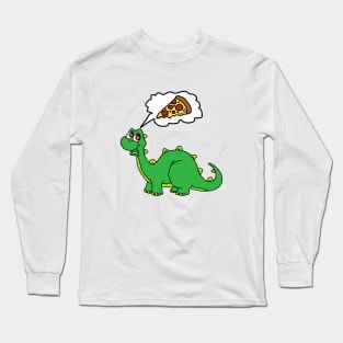 dino love pizza Long Sleeve T-Shirt
